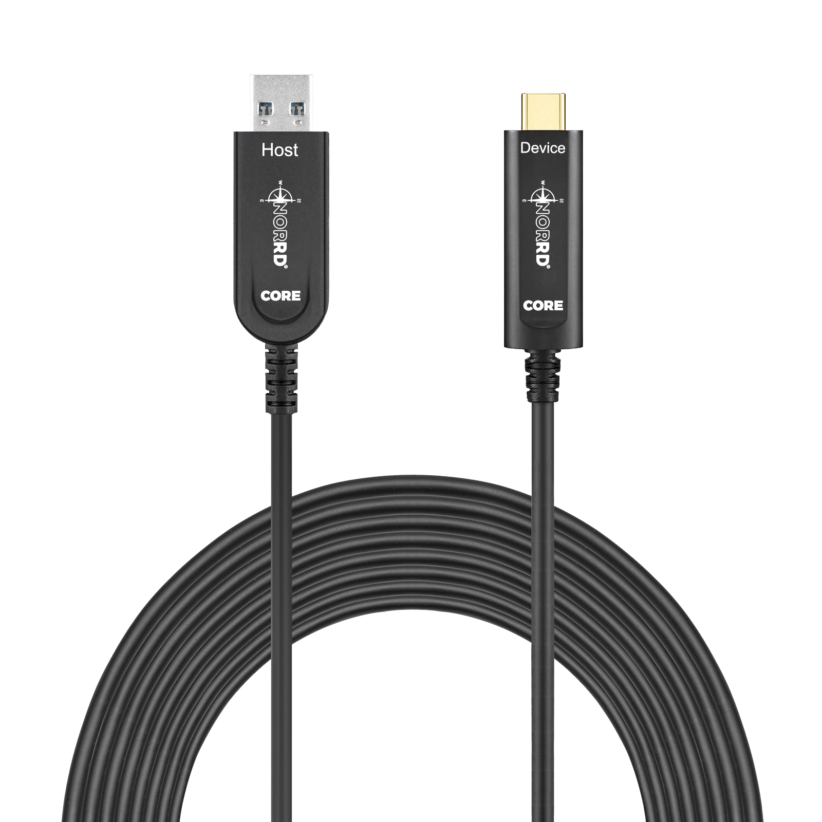 Active optical USB-A to USB-C for long runs. - 3