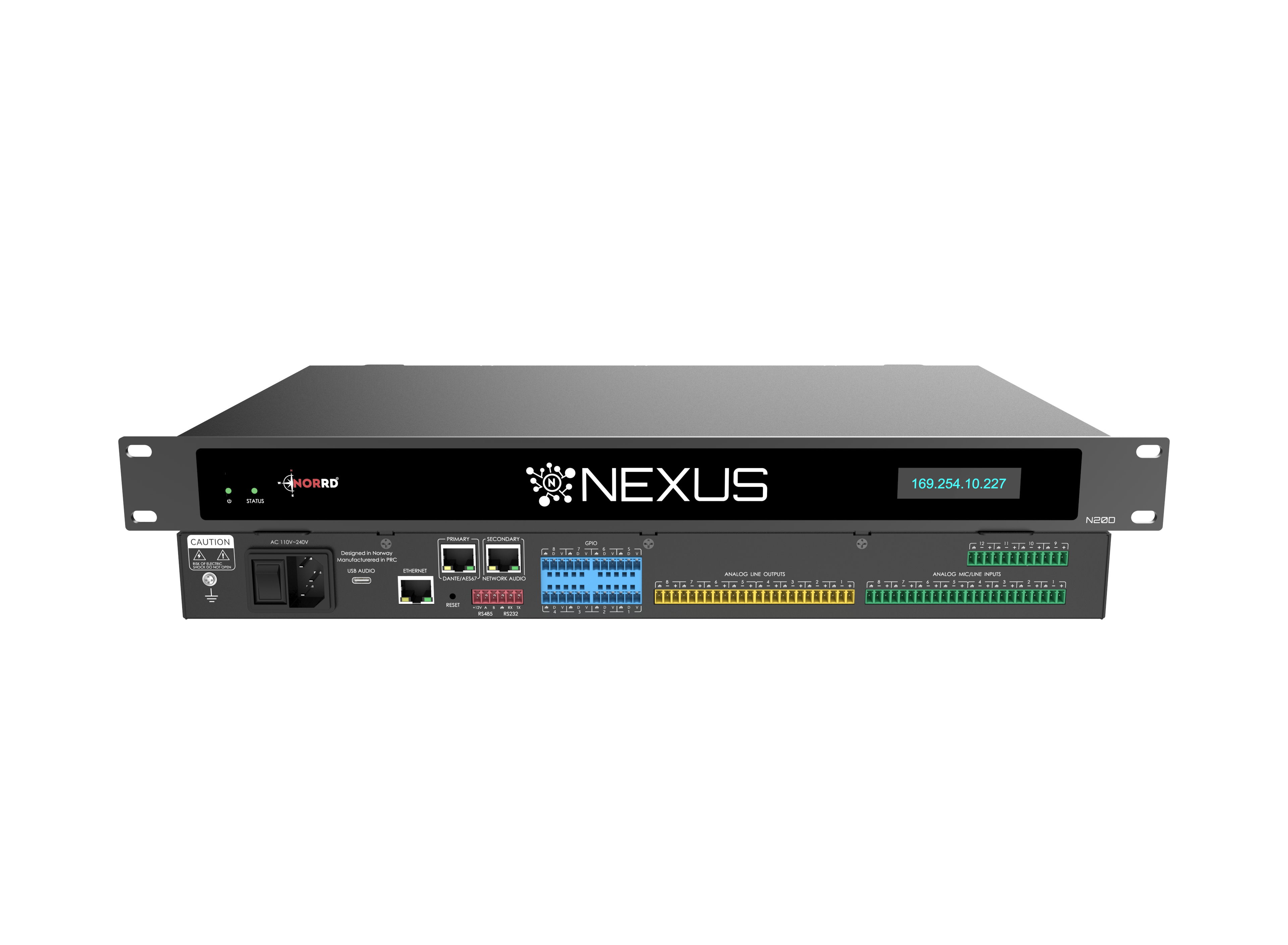 NEXUS N20D w/USB - 12x8 DSP with Dante - 3