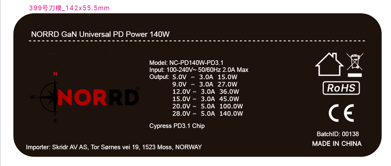 Universal USB-C PD Charger 140W - 2